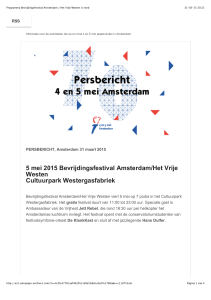 Programma Bevrijdingsfestival Amsterdam / Het Vrije Westen is rond