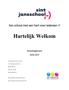Schoolreglement - Kleuter en lagere school Sint