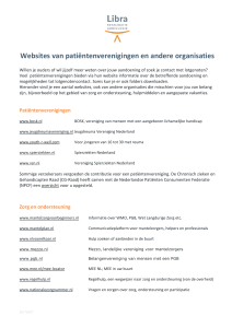 Websites van patiëntenverenigingen en andere organisaties