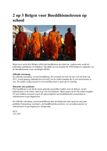 2 op 3 Belgen voor Boeddhismelessen op school