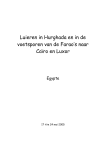 2005 Egypte - Reizigerssite