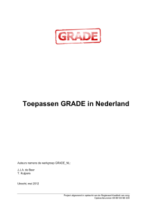 Toepassen GRADE in Nederland
