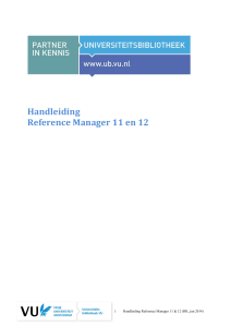 Handleiding Reference Manager 10