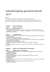Bijlage 2: Subsidieregeling gemeente Bunnik 2017