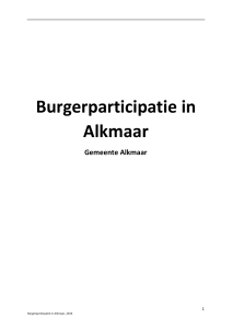 Burgerparticipatie in Alkmaar