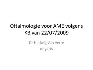 Oftalmologie voor EGE/AME volgens KB van 22/07/2009