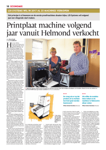 Printplaat machine volgend jaar vanuit Helmond verkocht