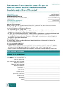 Aanvraag van de VV voor een LDC in het tweetalige gebied Brussel