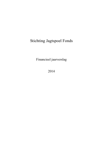 rapport 2014 - Stichting Jagtspoelfonds