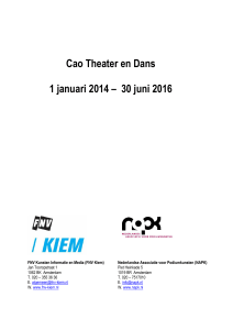 Cao Theater en Dans 1 januari 2014 – 30 juni 2016