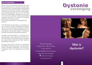 Wat is dystonie? - Dystonie Vereniging