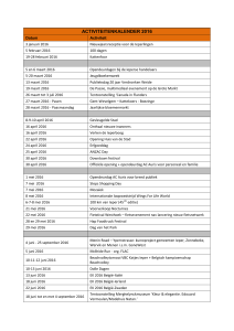 ACTIVITEITENKALENDER 2016