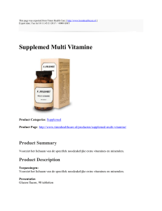 Supplemed Multi Vitamine : Timm Health Care : http://www