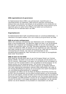 DNB organisatievorm en governance