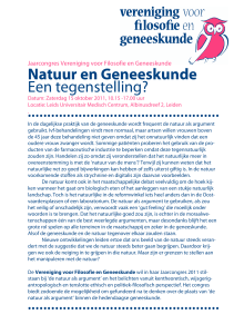 Flyer 2011, defintief - Vereniging voor Filosofie en Geneeskunde