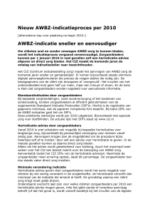 Nieuw AWBZ-indicatieproces per 2010