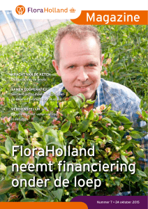 FloraHolland neemt financiering onder de loep