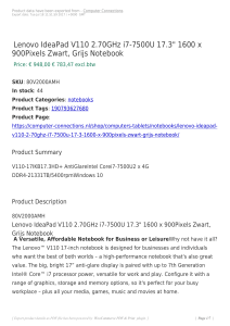 Lenovo IdeaPad V110 2.70GHz i7-7500U 17.3" 1600 x 900Pixels