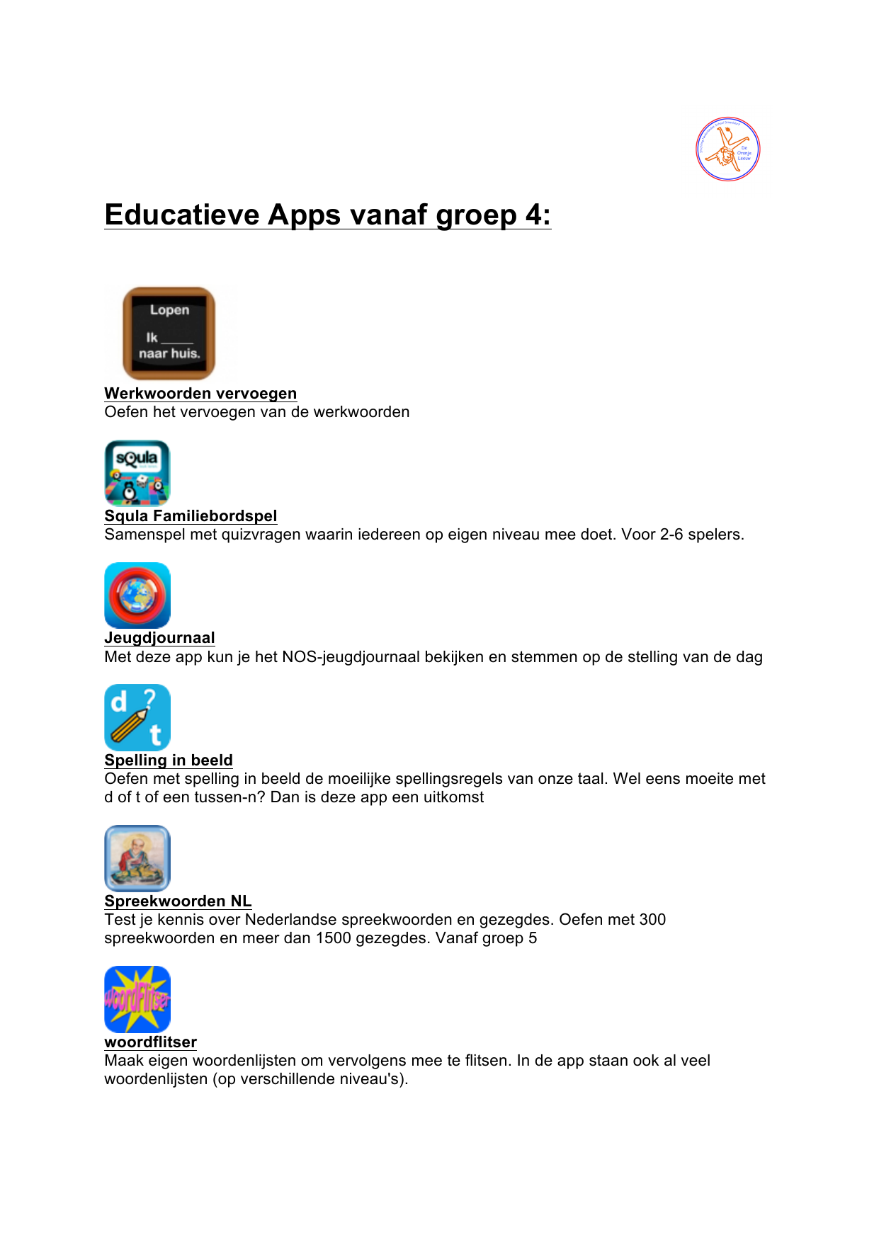 Onwijs Educatieve Apps vanaf groep 4: BG-12