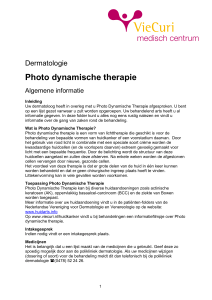 Photo dynamische therapie - Algemene informatie