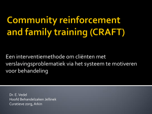 Community reinforcement training and family training (CRAFT)