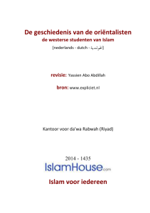 De geschiedenis van de oriëntalisten de westerse studenten van Islam