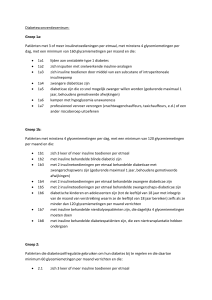 Diabetesconventiecentrum: Groep 1a: Patiënten met 3 of meer