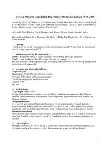 Verslag Platformvergadering Dorpleinuniek 2014-09-15