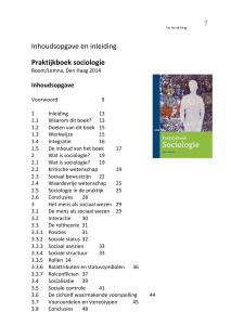 Inhoudsopgave en inleiding Praktijkboek sociologie