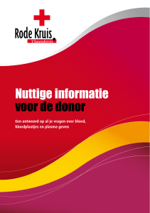 Nuttige informatie voor de donor - Rode Kruis