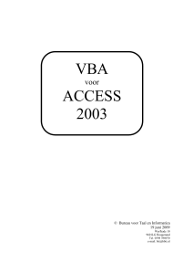 vba access 2003 - PC