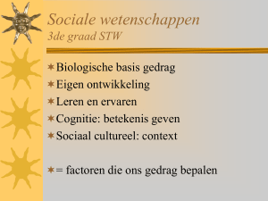 Sociale wetenschappen 3de graad STW