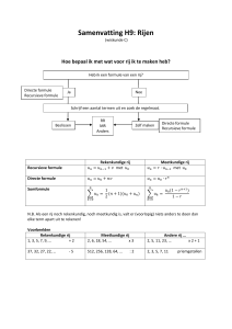 Samenvatting H9: Rijen