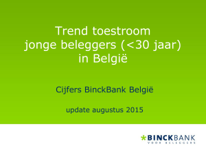 Trend toestroom jonge beleggers (<30 jaar) in België
