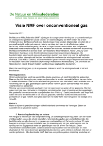 Visie NMF over onconventioneel gas