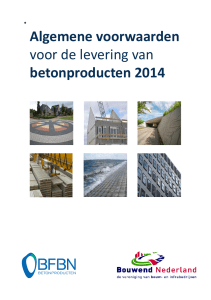 Algemene voorwaarden voor de levering van betonproducten 2014