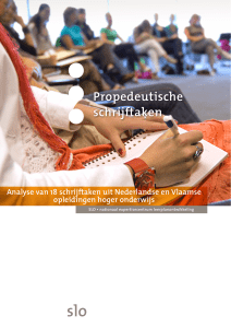 Propedeutische schrijftaken - NL/VL Platform Taalbeleid Hoger