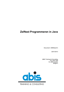 Zelftest Programmeren in Java
