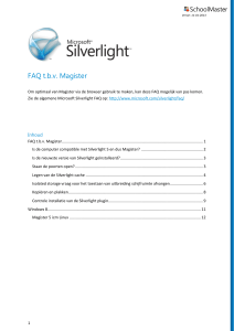 Magister 5 en Silverlight FAQ - JTC