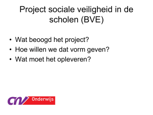 CAO Bve (specifiek PSA) - Project Sociale Veiligheid MBO