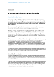 China en de internationale orde | Internationale Spectator 1 – 2016