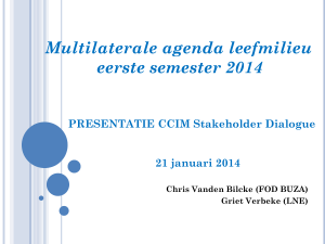 Multilaterale presentatie CCIM januari 2014