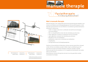 manuele therapie - Fysiotherapie Tilburg Reeshof