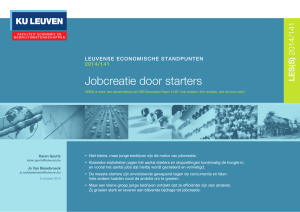 Jobcreatie door starters - FEB Leuven