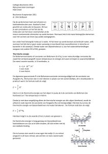 Colleges Biochemie 2011 Rijksuniversiteit Groningen Niek Groot 1