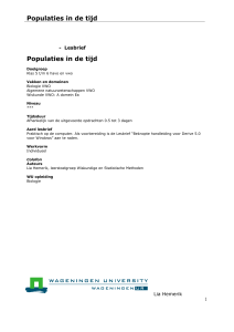 Populaties in de tijd Populaties in de tijd