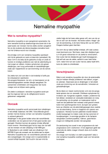 Nemaline myopathie - Spierziekten Nederland