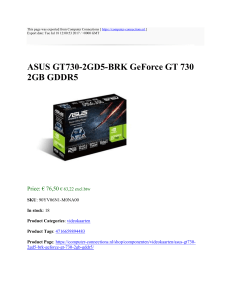 ASUS GT730-2GD5-BRK GeForce GT 730 2GB GDDR5 : Computer