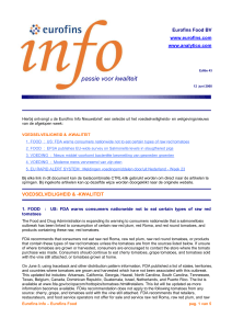 Eurofins Info Nieuwsbrief - MWG