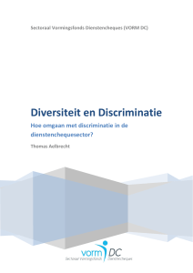 Diversiteit en Discriminatie - Vormingsfonds Dienstencheques